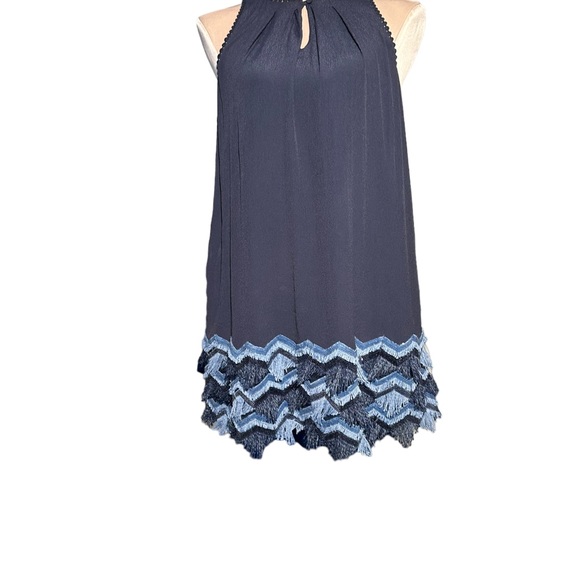 Maeve -Anthropologie gorgeous navy blue dress in size 0. Beautiful detailing - Picture 13 of 16
